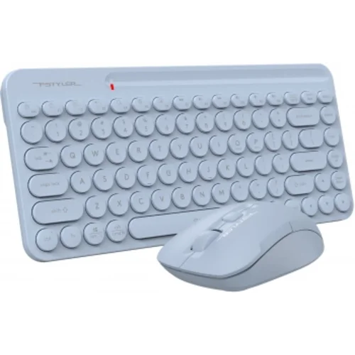 Клавиатура + мышь A4Tech Fstyler FG3200 Air2 клав:синий мышь:синий USB беспроводная slim Multimedia